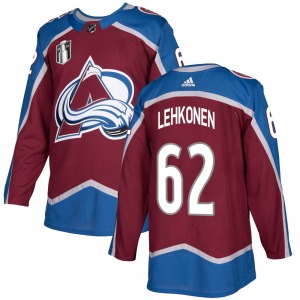 Artturi Lehkonen Colorado Avalanche Adidas Youth Authentic Burgundy Home 2022 Stanley Cup Final Patch Jersey