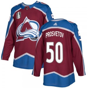 Ivan Prosvetov Colorado Avalanche Adidas Youth Authentic Burgundy Home 2022 Stanley Cup Final Patch Jersey