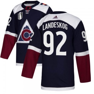 Gabriel Landeskog Colorado Avalanche Adidas Authentic Alternate 2022 Stanley Cup Final Patch Jersey (Navy)