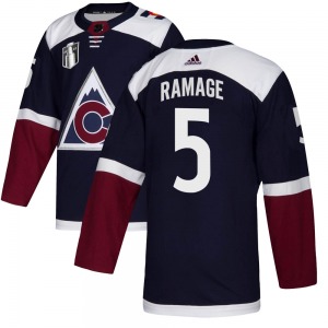 Rob Ramage Colorado Avalanche Adidas Authentic Alternate 2022 Stanley Cup Final Patch Jersey (Navy)