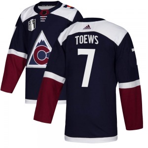 Devon Toews Colorado Avalanche Adidas Authentic Alternate 2022 Stanley Cup Final Patch Jersey (Navy)