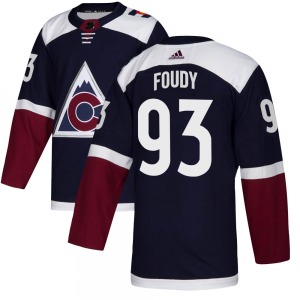 Jean-Luc Foudy Colorado Avalanche Adidas Authentic Alternate Jersey (Navy)