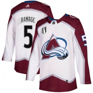 Rob Ramage Colorado Avalanche Adidas Authentic 2020/21 Away 2022 Stanley Cup Final Patch Jersey (White)