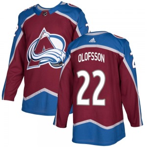 Fredrik Olofsson Colorado Avalanche Adidas Youth Authentic Burgundy Home Jersey