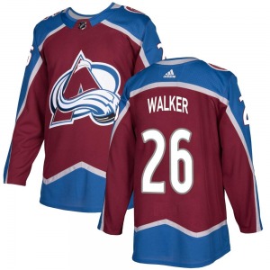 Sean Walker Colorado Avalanche Adidas Youth Authentic Burgundy Home Jersey