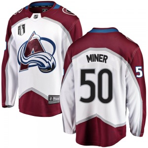 Trent Miner Colorado Avalanche Fanatics Branded Breakaway Away 2022 Stanley Cup Final Patch Jersey (White)
