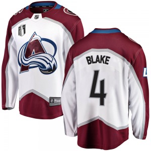 Rob Blake Colorado Avalanche Fanatics Branded Youth Breakaway Away 2022 Stanley Cup Final Patch Jersey (White)