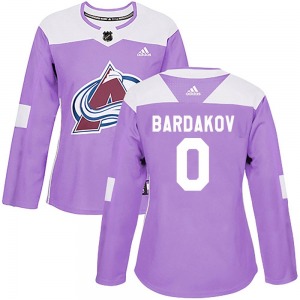 Zakhar Bardakov Colorado Avalanche Adidas Women's Authentic Fights Cancer Practice Jersey (Purple)