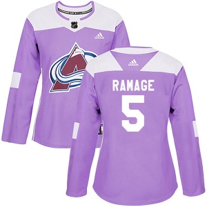 Rob Ramage Colorado Avalanche Adidas Women's Authentic Fights Cancer Practice Jersey (Purple)