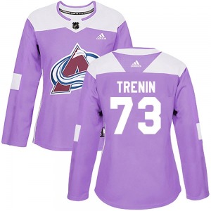 Yakov Trenin Colorado Avalanche Adidas Women's Authentic Fights Cancer Practice Jersey (Purple)
